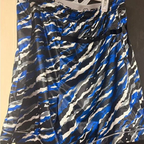 AND1 Blue and Black Athletic Shorts - Picture 3 of 7